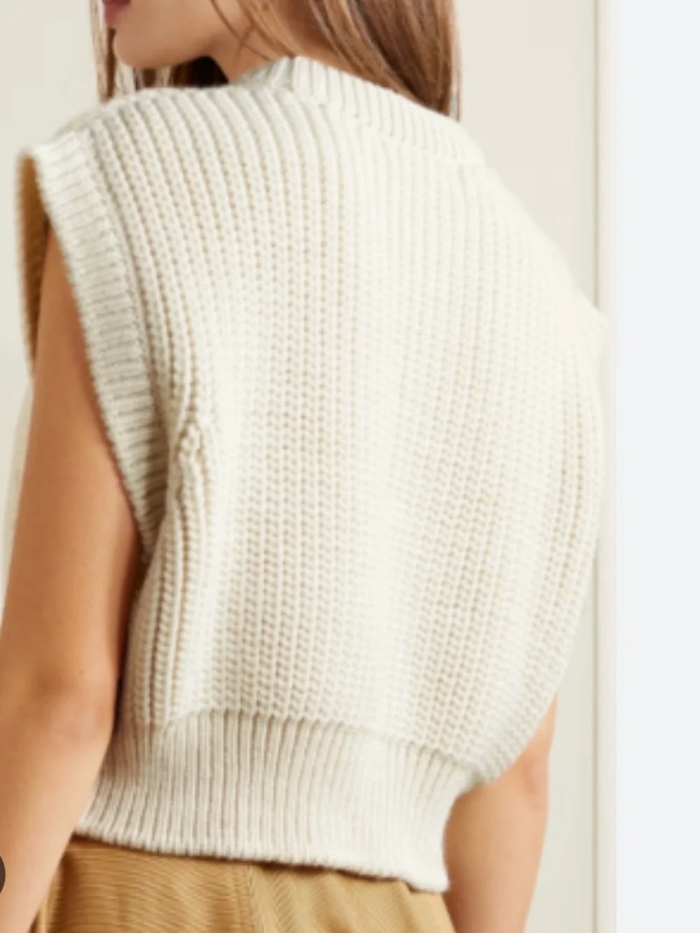 Apiece apart elodie knit vest cream merino wool blend size medium - Picture 2 of 9